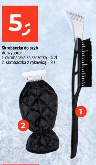 Skrobaczka do szyb ze szczotką +1 wariant