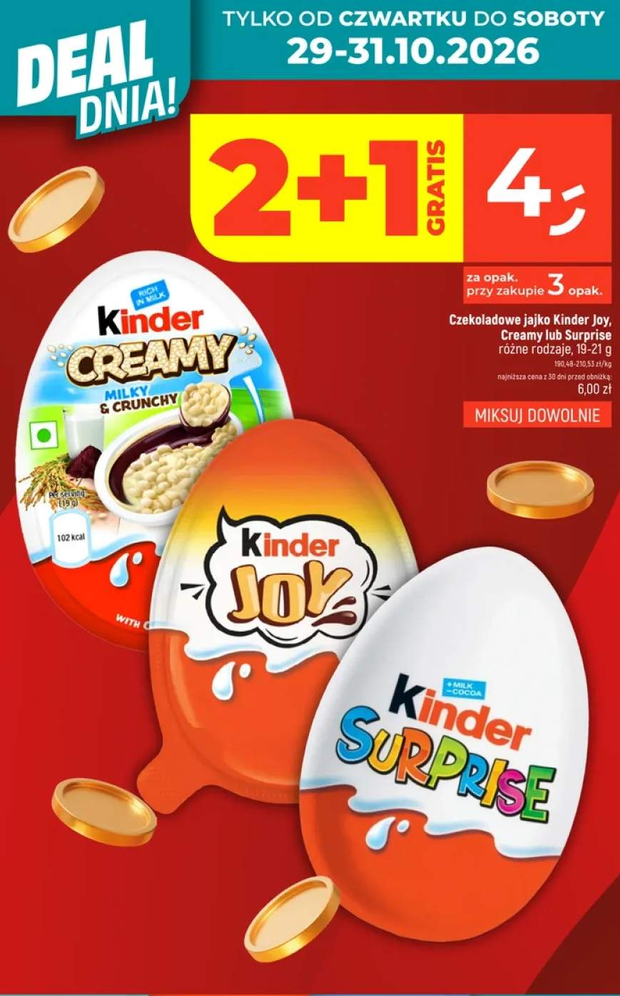 Czekoladowe jajko Kinder Joy +2 warianty