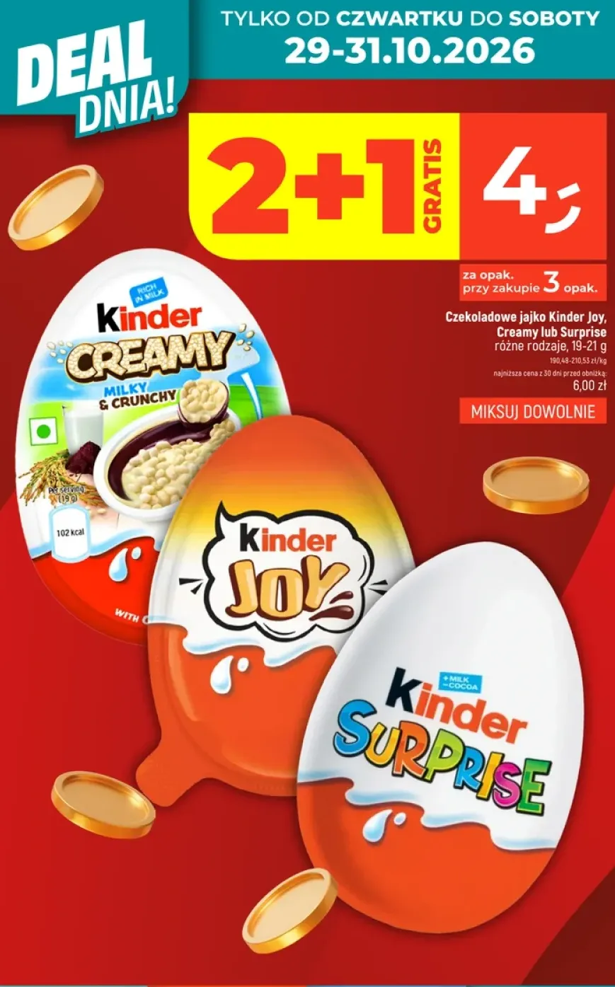 Czekoladowe jajko Kinder Joy +2 warianty