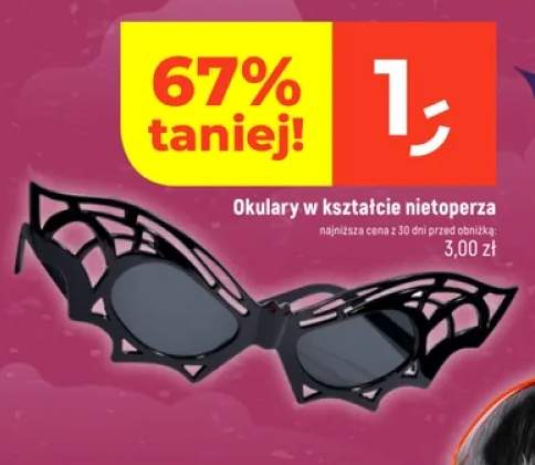 Okulary w kształcie nietoperza