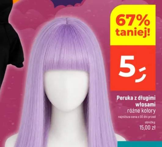 Peruka z długimi włosami
