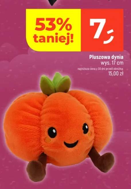 Pluszowa dynia wys. 17 cm