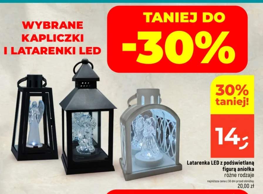 Latarenka LED z podświetlaną figurą aniołka