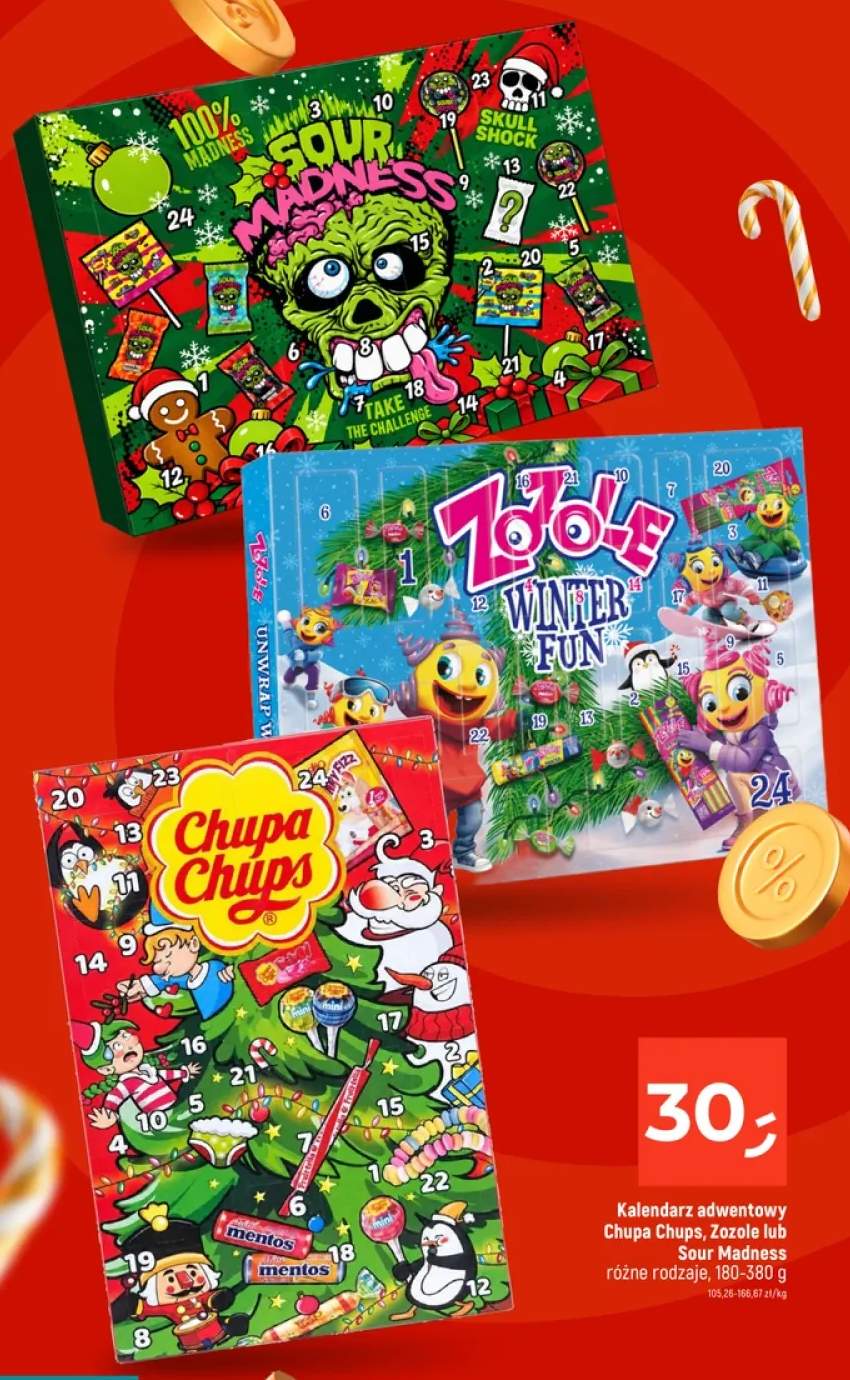 Kalendarz adwentowy Chupa Chups +2 warianty