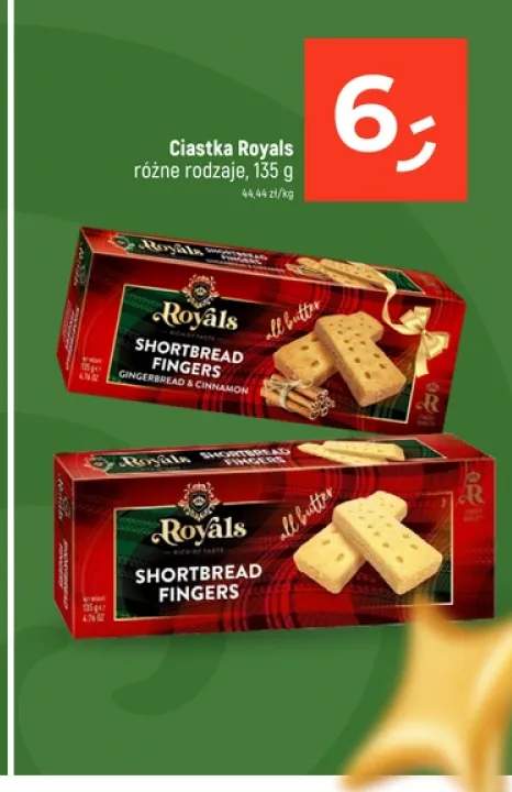 Ciastka Royals Shortbread Fingers Gingerbread & Cinnamon +1 wariant