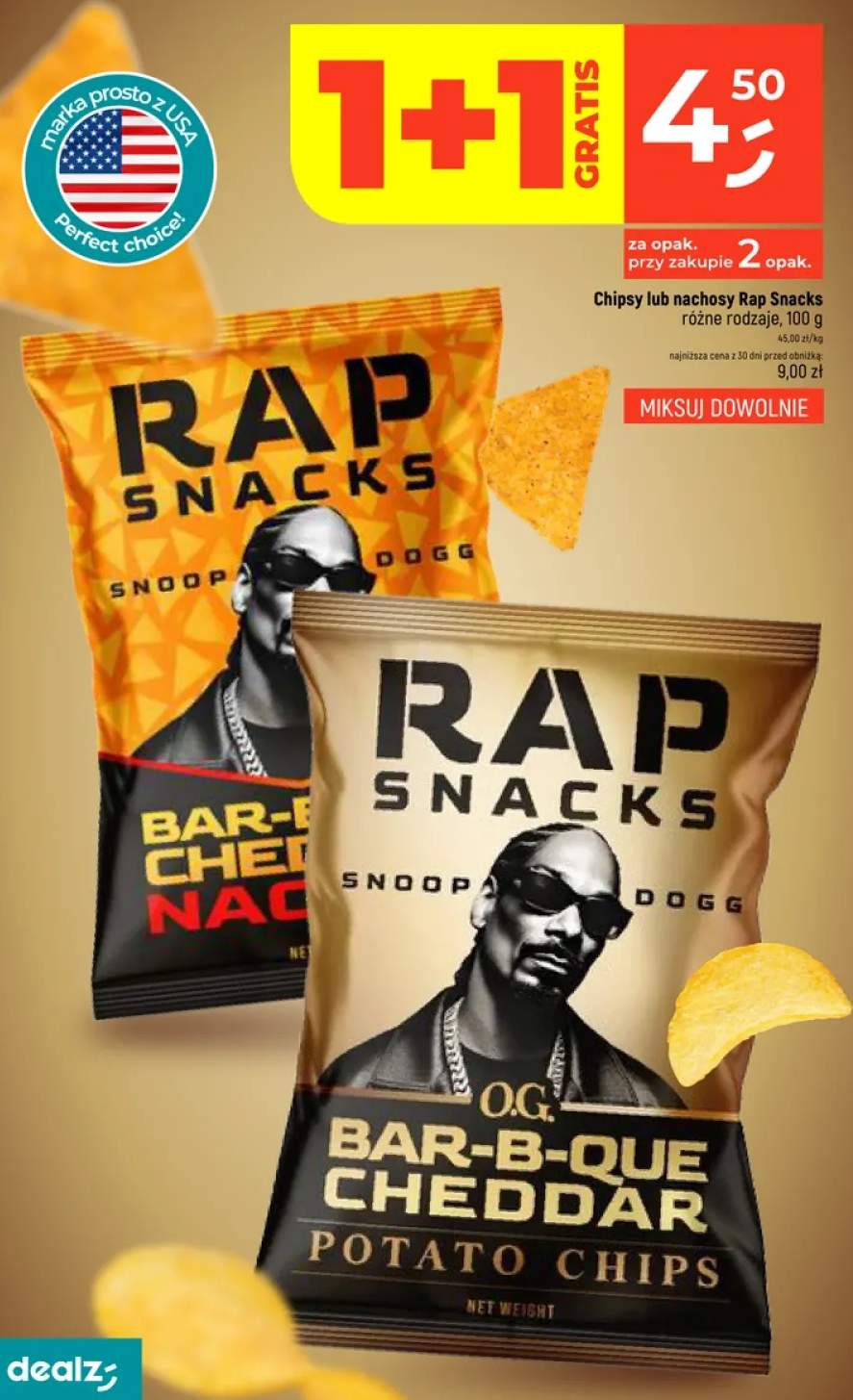Chipsy Rap Snacks O.G. Bar-B-Que Cheddar +1 wariant