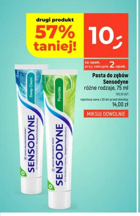 Pasta do zębów Sensodyne Deep Clean +1 wariant