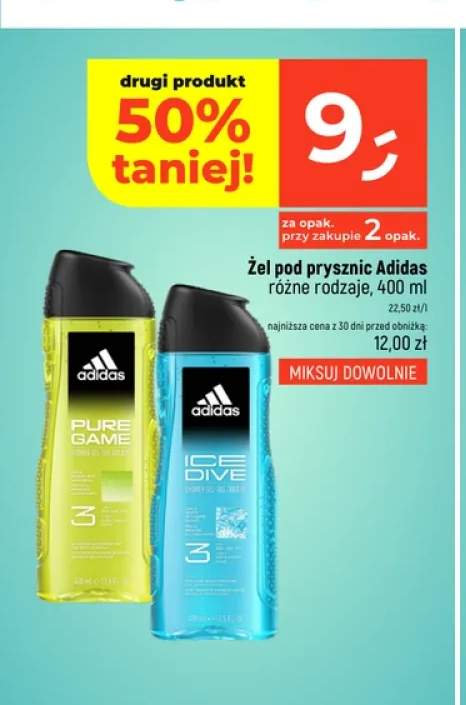 Żel pod prysznic Adidas Pure Game +1 wariant
