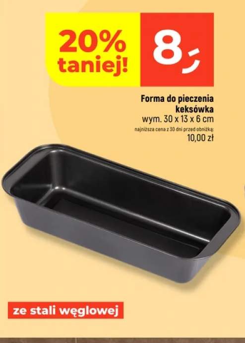 Forma do pieczenia keksówka 30x13x6 cm ze stali węglowej