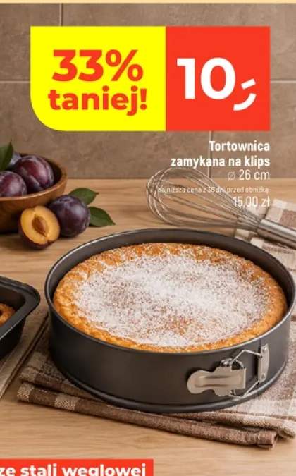 Tortownica zamykana na klips Ø26 cm ze stali węglowej