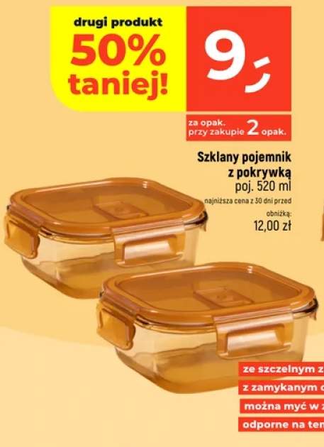 Szklany pojemnik z pokrywką 520 ml