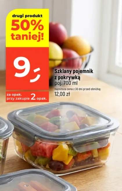 Szklany pojemnik z pokrywką 700 ml