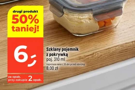 Szklany pojemnik z pokrywką 310 ml