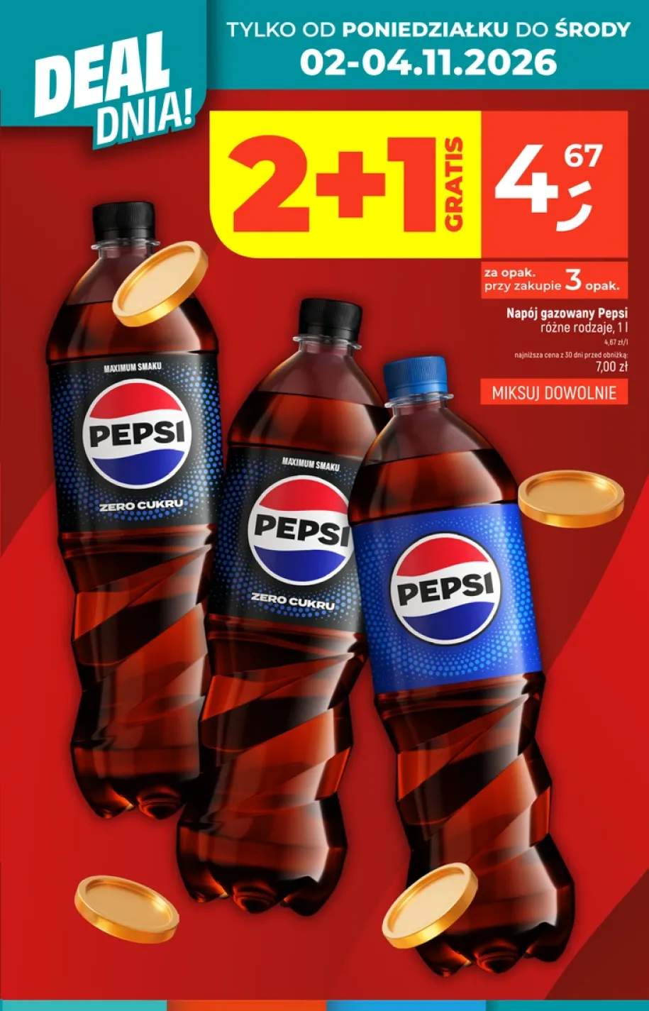 Napój gazowany Pepsi +1 wariant